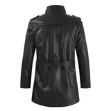 Long leather jacket