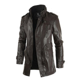 Long leather jacket
