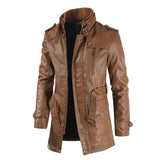 Long leather jacket
